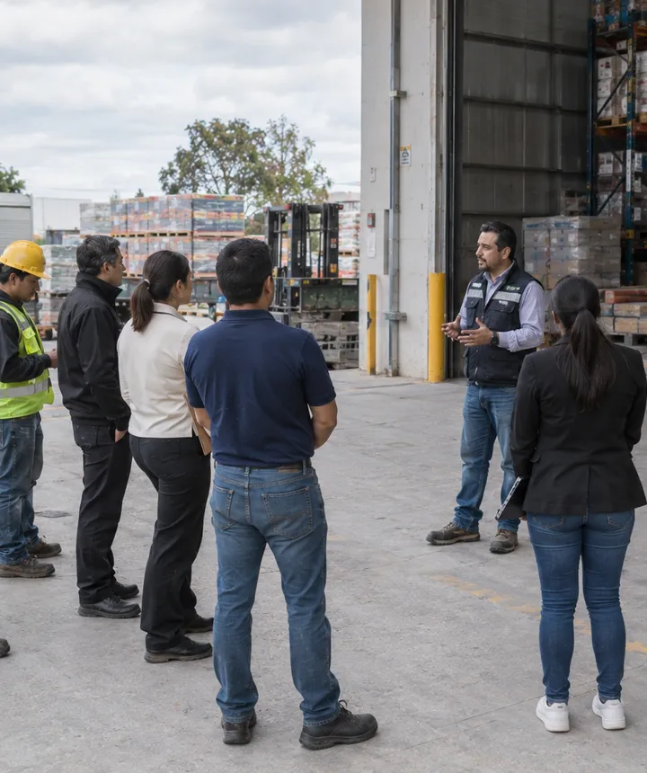 Equipo de Cleircorptec en el almacén central